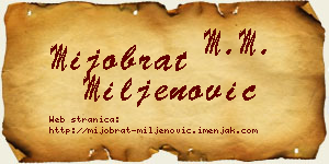 Mijobrat Miljenović vizit kartica